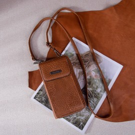 Montana West Crossbody Cellphone Purse Cell Phone Crossbody Small Phone Wallets for Women Cute Cross Body Bag with Side Zipper Pocket MWC-265BR