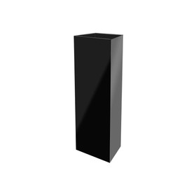 One Piece Acrylic Pedestal Art Stand Glossy Black Display No Lid 12" x 12" x 32" High No Assembly Column Lifter Elegant Display Weddings Celebrations Cube Riser Showcase by Marketing Holders