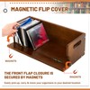CroBlissful 2 Set Wooden CD Storage Box Holder Shelf Cassette