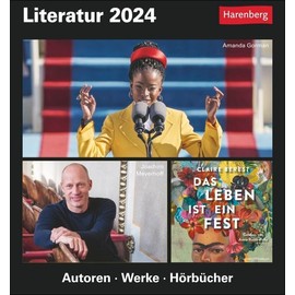 Literatur Tagesabreißkalender 2024. Tischkalender für jeden Tag mit den Größen der Literatur. Tageskalender 2024 zum Abreißen mit Literatur-Quiz für ... Kulturkalender - Autoren, Werke, Hörbücher
