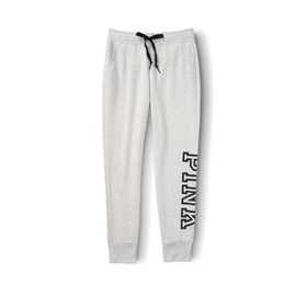 Victoria's Secret Women's Pink Logo Fleece Jogger Sweatpants, Grey, XS