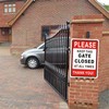 2 x Please Keep this Gate Closed at All Times