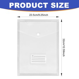 36Pcs Folder with Plastic Sleeves Document Folder Day Folder Clear Plastic Wallets A4 Folders for Paperwork A4