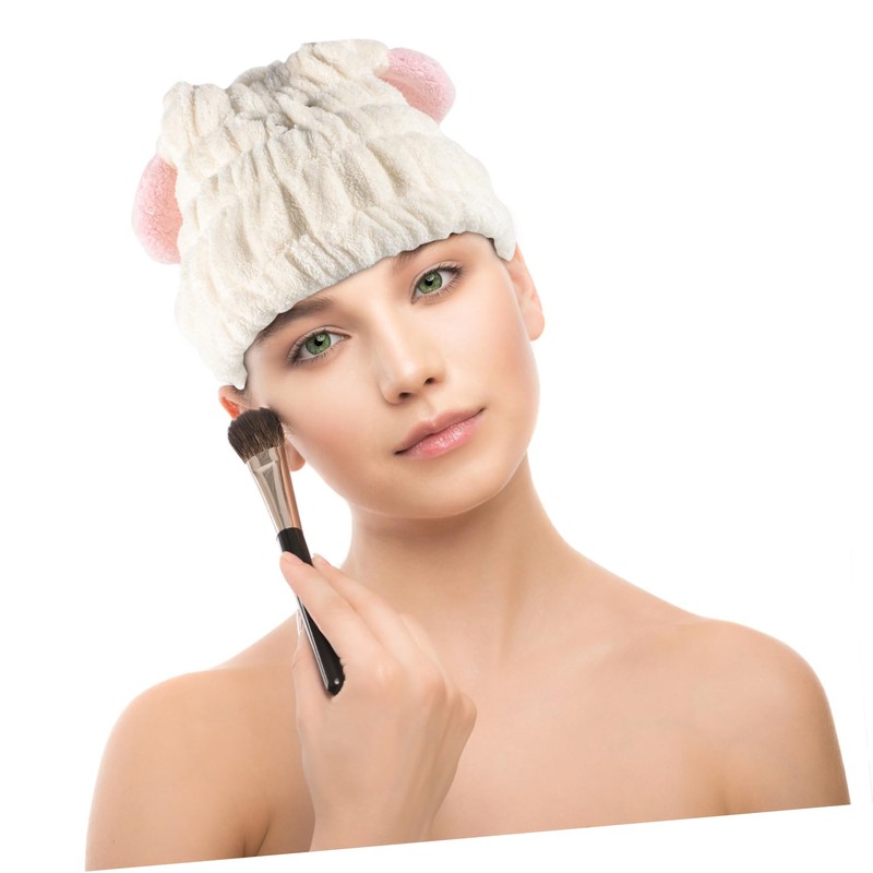 IWOWHERO Animal Embroidered Hair Drying Cap for Women Super Absorbent