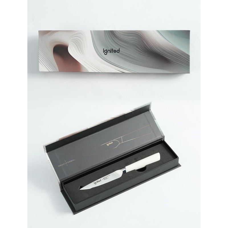 IGNITED CUTLERY 3.5 Inch Paring Knife – German Stainless Steel,