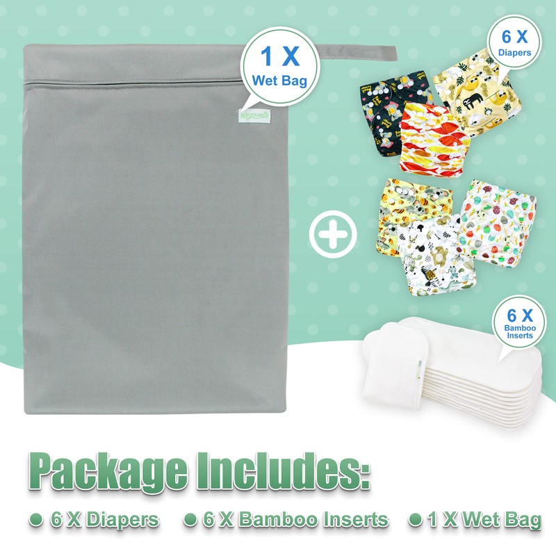 wegreeco - Pañales lavables y reutilizables con bolsillo para bebé,