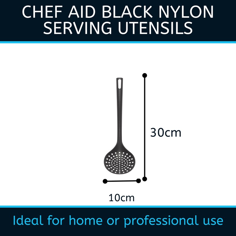 Chef Aid 10E02402 Skimmer, Nylon, Black
