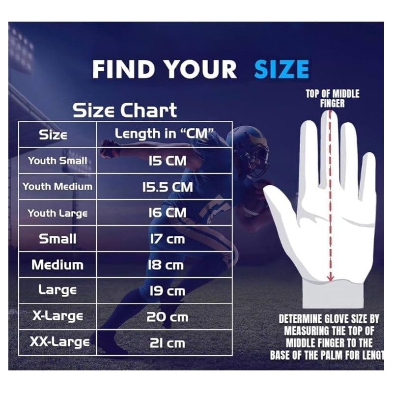Exotic Sports J1 Football Gloves (X-Large)