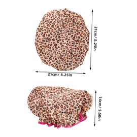 Beavorty Shower Caps for Home Decorative Reusable Bath Hat Adjustable Fit Large Shower Cap