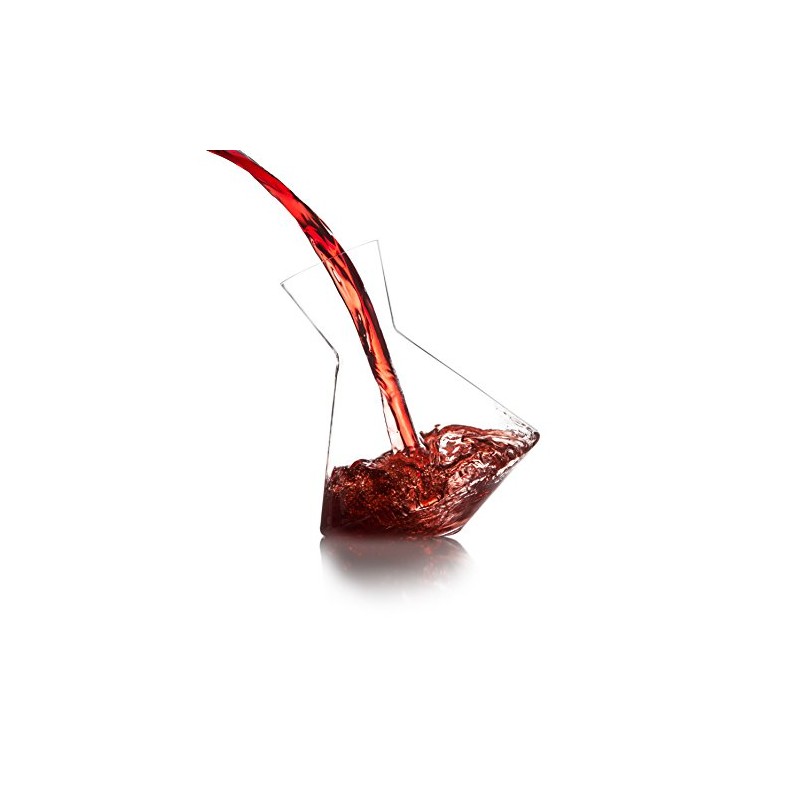 Sempli Vaso-Vino Spinning Wine Decanter - Elegant Hand Blown Decanter
