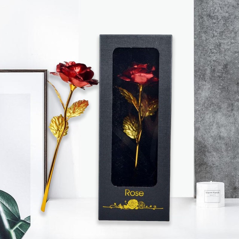 Forever Rose Gold Rose, Glitter Roses with Gift Box, Romantic