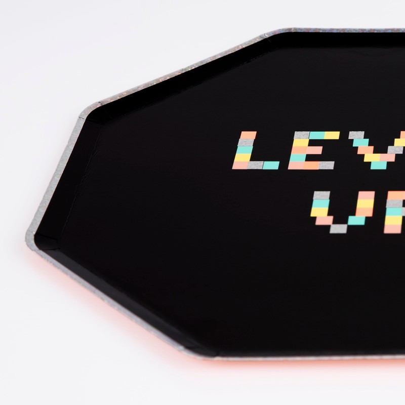 Meri Meri Level Up Retro Video Game Party Plates (Pack