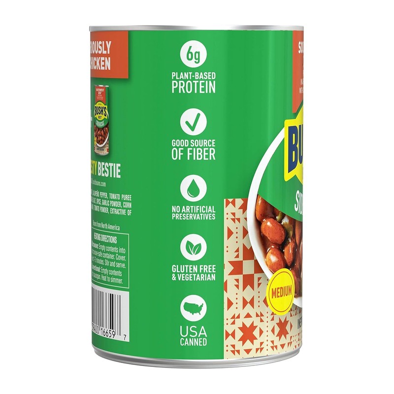 Bush's Best Southwest Zest Pinto Beans, 15 Oz (Pack of
