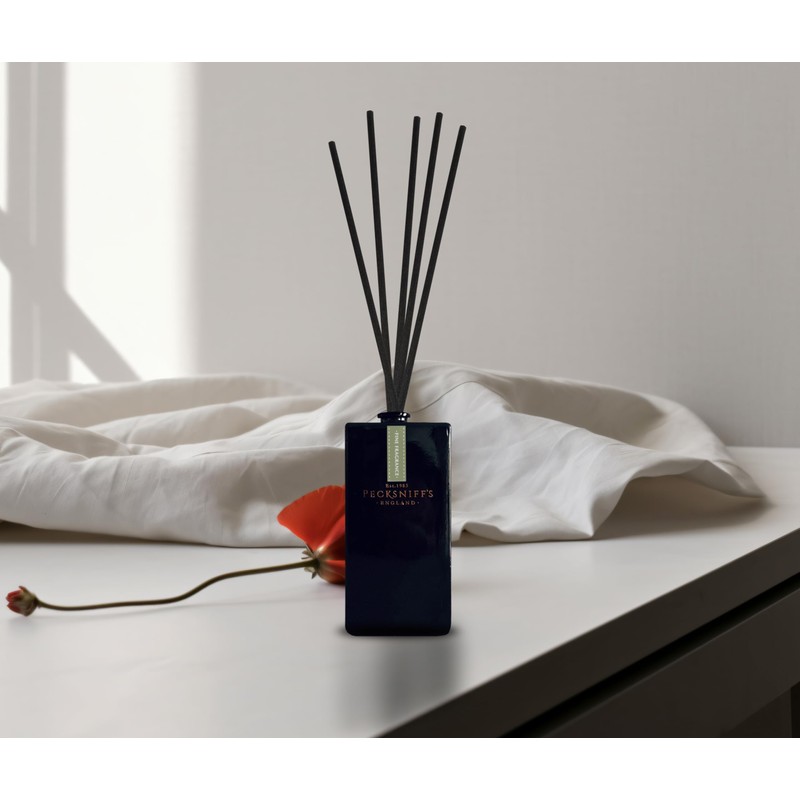 Pecksniffs Saffron and Balsam Black Square Diffuser | 200ml/6.76 Fl