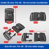2 x 50mm Black Plastic Combination Lock Buckles for up