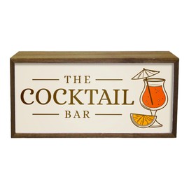 Light Box Home The Cocktail Bar | Illuminated Light Up LED Room Sign | Home Party Décor | Mixology Lounge Bright Display | Portable Lighting For Cocktail Reception Mixer Soiree