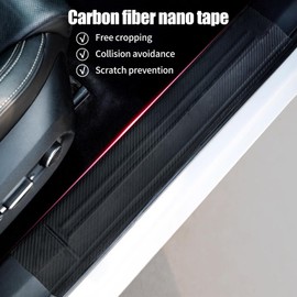 Car Paint Protection Film, Car Door Sill Protection, Car Door Sill Sticker, Door Sill Protection Film, Universal Paint Protection Films, Car Door (Black, 7 cm x 10 m)