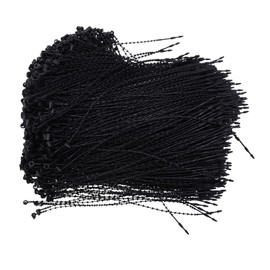 Wealrit 2000 Pcs 5.5" Plastic Zip Ties Adjustable Beaded Loop Tie Plastic Tag Fastener(Black)