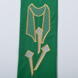 Clergy Stole Church Priest Choir Handmade Embroidery Tassel Stole, Green, One Size