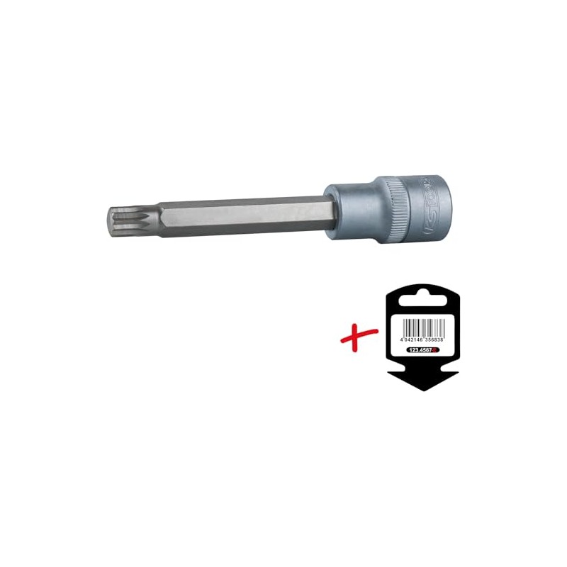 KS Tools 911.1353 E 1/2 XZN Bit Socket, Long, M10