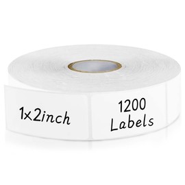 CATIFLIN 1200 Blank Removable Freezer Labels, Waterproof & Oil Resistant Stickers with Perforation Line, Ideal for Food Containers, Jars, and Pantry Organization (1" x 2")