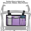 Wheelchair Side Bag, Wheelchair Armrest Storage Pouch with Cup Holder