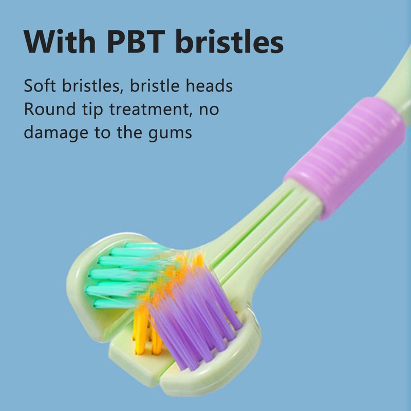 Pack of 2 3 4 Three Sided Toothbrushes Soft Bristle