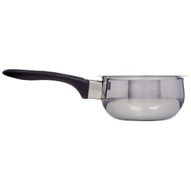 IBILI Saucepan Clásica Belly Shape 10 cm of Stainless Steel/Plastic, Silver/Black