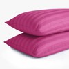 Yorkshire Bedding Pillow Cases 2 Pack Brushed Microfiber Housewife Striped
