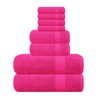 GLAMBURG Ultra Soft 8-Piece Towel Set - 100% Pure Ringspun