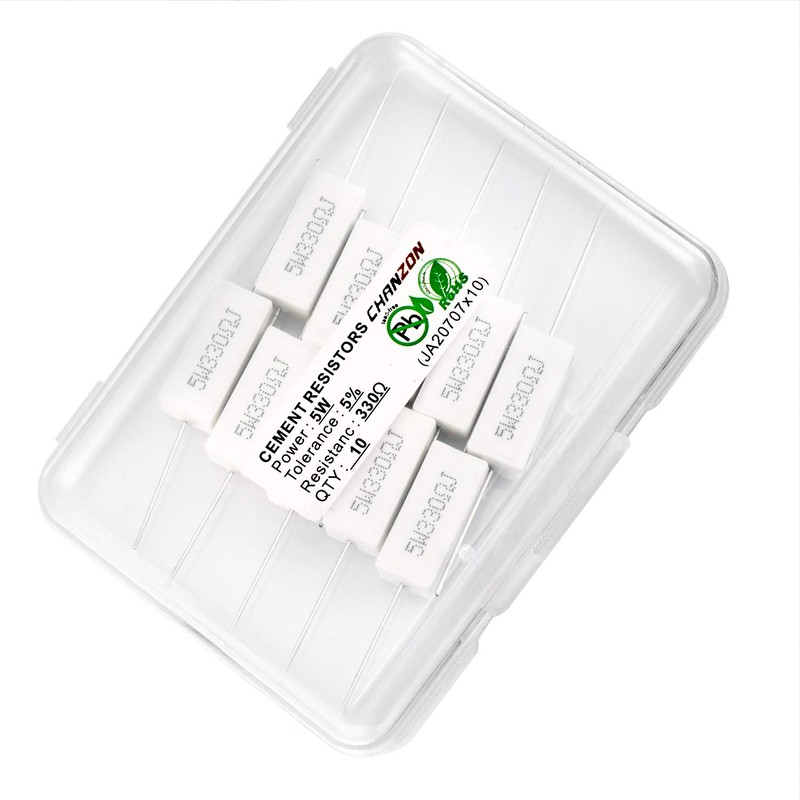 Chanzon Pack of 10 5W cement resistor, 330 Ω ohm,