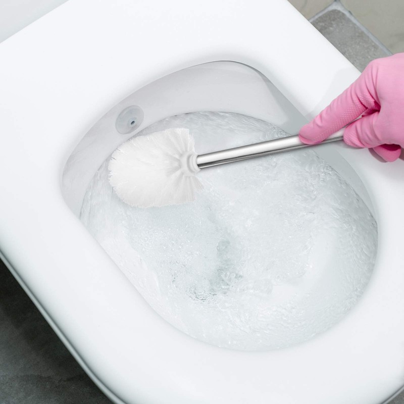 Qulable Toilet Brushes Stainless Steel Toilet Brush with Flexible Soft