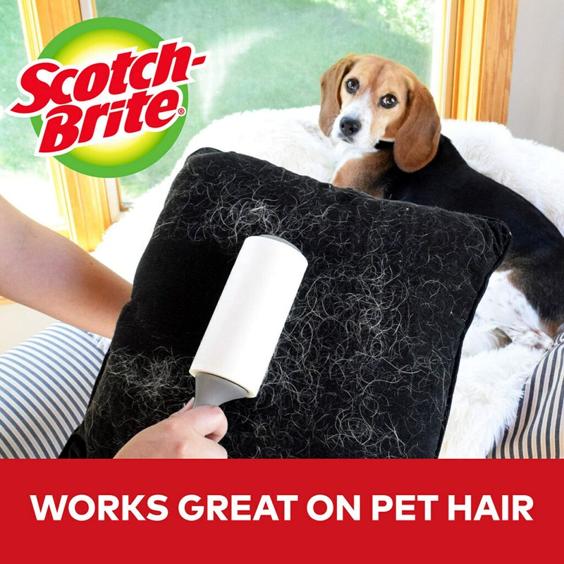 Scotch-Brite Lint Roller Refill, Works Great On Pet Hair, 60