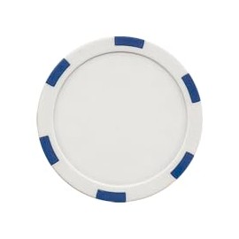 DA VINCI 100 Clay Composite 6-Stripe 11.5 gram Poker Chips, Blank Chips for Direct UV Print or Inlaid Labels (White)