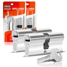 GERCAR Lock Cylinder 35/35 Profile Cylinder Set of 2 Keyed Alike Cylinder Double Cylinder Door Lock with 10 Keys Length: 70 mm A:35 B:35-Set of 2
