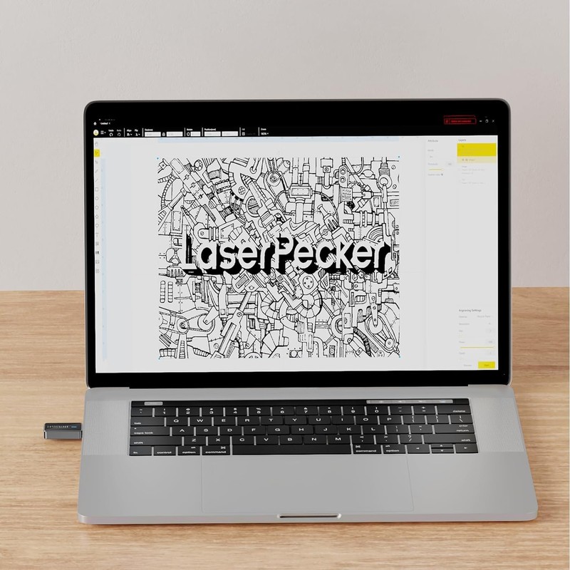 LaserPecker Laser Engraver Accessories, Bluetooth Dongle & Batch Engraving Button