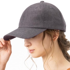 Loo&c Women's Hat, Large Size, Deep Cap, Cooling Sensation, UV Protection, UV Protection, 100% Cotton, Size Adjustable, All Seasons CAP, denim grey