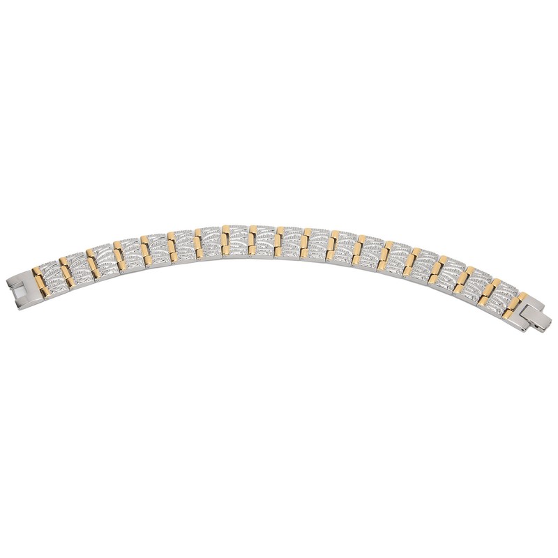 Golden Men Bracelet Fashionable Magnet Hand Chain Stainless Steel Pain