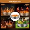 Raynesys 60 Inch Round Galvanized Fire Pit Ring, Silver Round