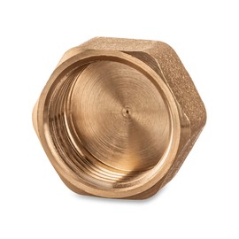 Pipe Cap 3/4" Female - Brass Cap NPT 0,75 inch Female Pipe Plugging Cap