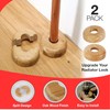 2 Wooden Radiator Pipe Collars - Radiator Cover Varnished Oak