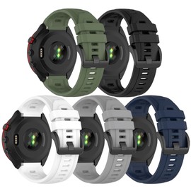 Compatible with Garmin Approach S70 47mm, 22mm Width Soft Silicone Wristband Replacement WatchBand Strap for Garmin Approach S70 47mm Smartwatch