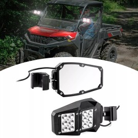 DYSO UTV Side Rear View Mirrors w/ Spot Lights For CF-MOTO UFORCE 600 1000 1000XL