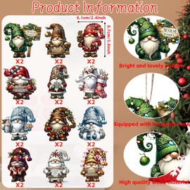 Christmas Pendants, Pack of 24 Wooden Christmas Tree Decorations, Retro Wooden Pendants Christmas Tree for Christmas Party Decorations, Festive Interior Decoration