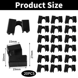 20 Pcs Chopstick Helper, Chop Sticks Helpers Trainer Chopsticks Connector Reusable for Adults Beginner Trainers or Learner Practice Chinese Japanese Korean Food (Black)