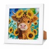 Nikolle Highland Cow Small Diamond Art Kits for Adults Beginner