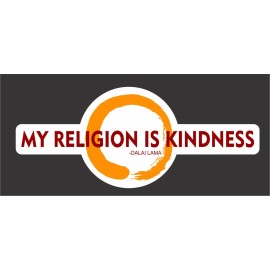 buddha sticker MY RELIGION IS KINDNESS DECAL WINDOW BUMPER