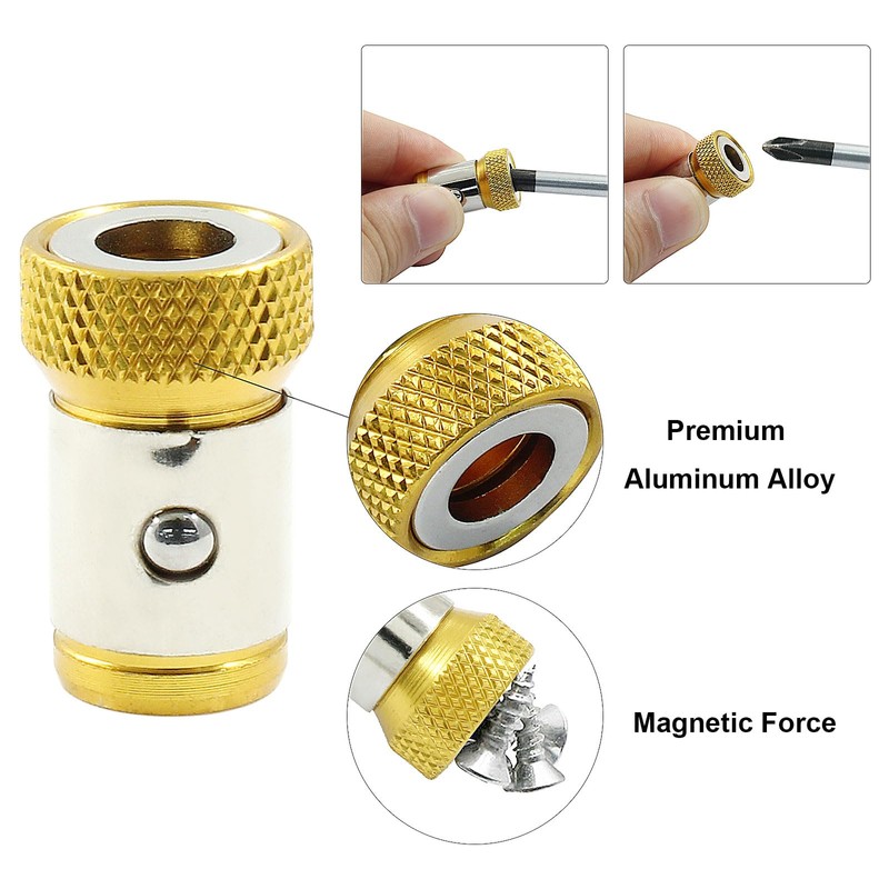 Murtenze 6PCS Magnetic Screw Ring, Universal Magnetizer Screw Removable for