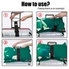 JAKOUE 2 Pack Black Luggage Straps - Lightweight Elastic Travel
