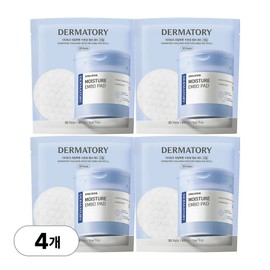 Dermatory Hyaluronic Moisture Gathering Embossed Pad Refill, 4 Packs, 30 Sheets / 더마토리 히알루론 수분샘 엠보 패드 리필, 4개, 30매입